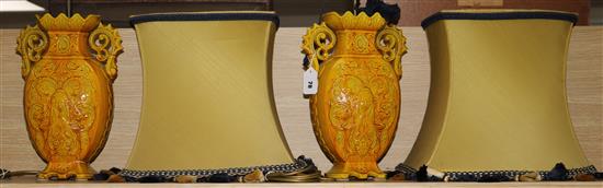 A pair of W & CO ceramic table lamps